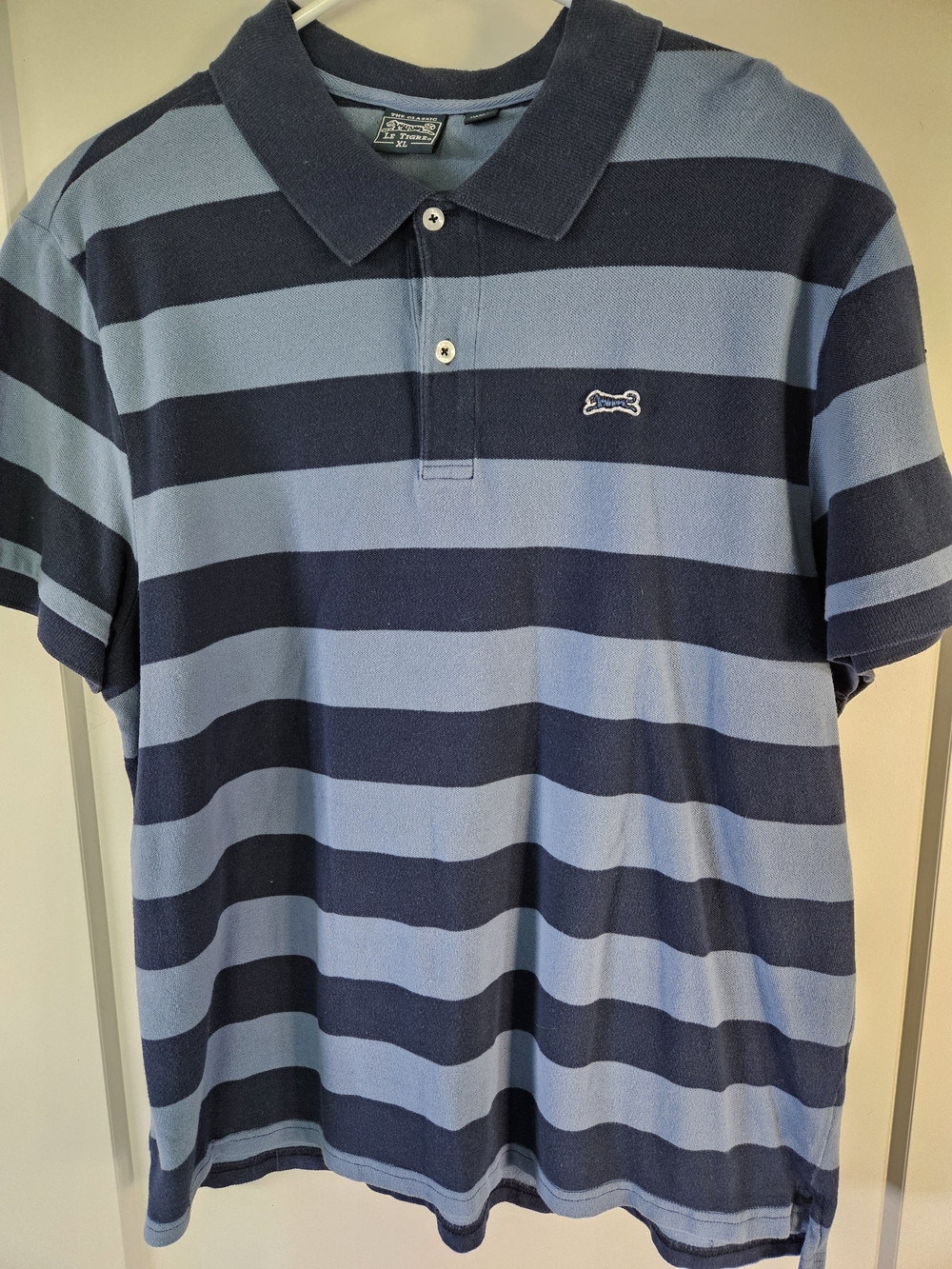 Le Tigre Blue Striped Polo Shirt Cotton Short Sleeve